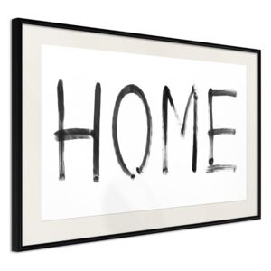 Bimago Tablou înrămat - Simply Home (Horizontal) Cadru negru cu passe-partout 60x40 cm