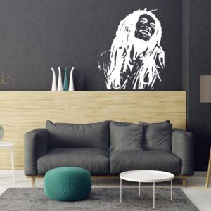 GLIX Bob Marley - autocolant de perete Alb 55 x 65 cm