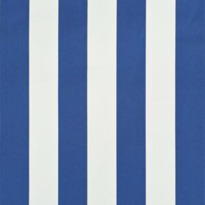 Copertină de bistro, albastru și alb, 200 x 120 cm