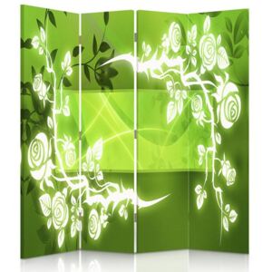 CARO Paravan - Roses - Abstraction | cvadripartit | reversibil 145x150 cm