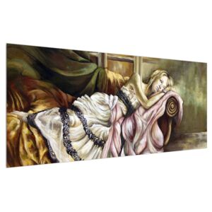 Tablou cu femeie nefericită în rochie (Modern tablou, K014687K12050)