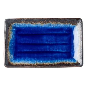 Farfurie servire din ceramică MIJ Cobalt, 21 x 13 cm, albastru