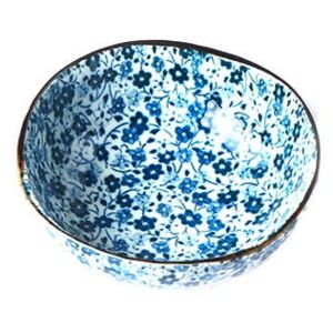 Bol din ceramică MIJ Daisy, ø 11 cm, alb - albastru