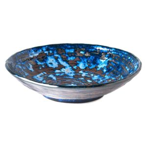 Farfurie adâncă din ceramică MIJ Copper Swirl, ø 24 cm, albastru