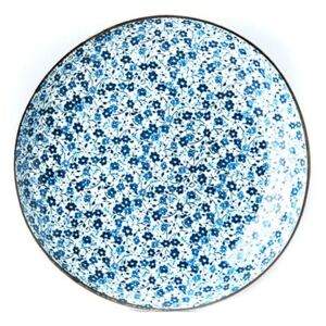 Farfurie din ceramică MIJ Daisy, ø 23 cm, alb - albastru