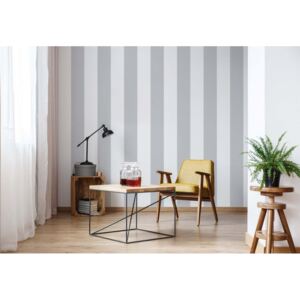 Fototapet - Grey And White Stripes Vliesová tapeta - 312x219 cm