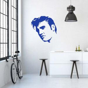 Elvis - autocolant de perete Albastru 75 x 75 cm