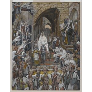 The Procession in the Streets of Jerusalem, illustration from 'The Life of Our Lord Jesus Christ', 1886-94 Reproducere, James Jacques Joseph Tissot