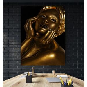 Tablou canvas Brown Gold Girl 100x70 cm
