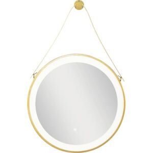 Oglinda rotunda cu iluminare indirecta Sanotechnik Soho ZI313 Ø 60 cm auriu