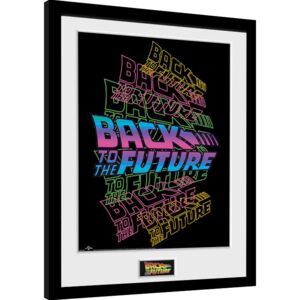 Back To The Future - Neon Afiș înrămat