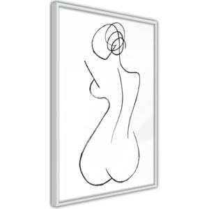 Bimago Tablou înrămat - Hourglass Cadru alb 40x60 cm