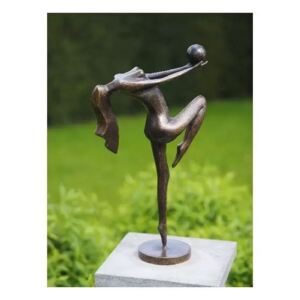 Statuie de bronz moderna Lady playing ball 43x11x24 cm