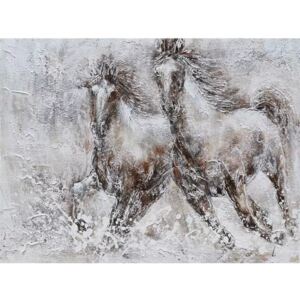 Tablou pictat manual 2 Horses 100 x 150 cm