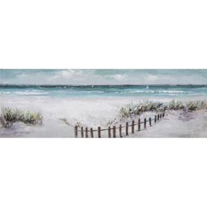 Tablou pictat manual Sea and dunes 50 x 150 cm