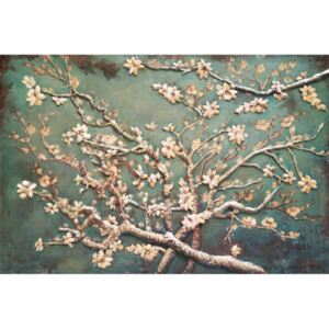 Tablou metal 3D Almond blossom 120x80 cm