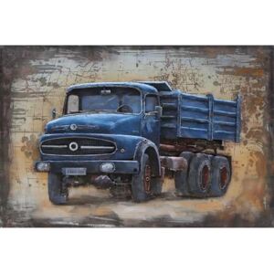Tablou metal 3D Blue Truck 120x80 cm