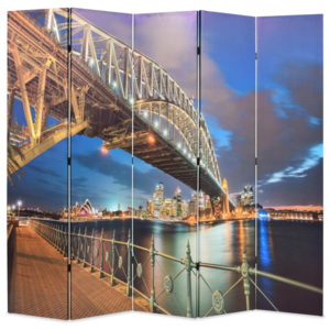 Paravan de cameră pliabil, 200 x 180 cm, Sydney Harbour Bridge