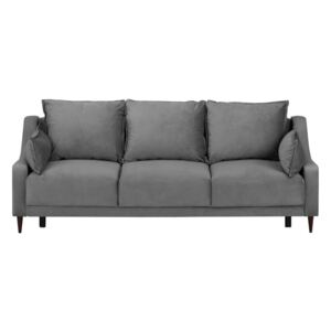 Canapea extensibilă cu 3 locuri Mazzini Sofas Freesia, gri