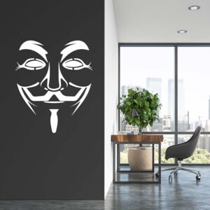 GLIX Anonymous - autocolant de perete Alb 50 x 65 cm