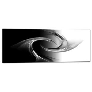 Tablou pe sticlă - Styler Abstraction Black/White 125x50 cm