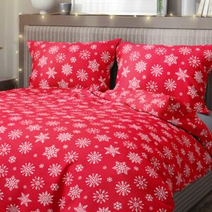 Goldea lenjerie de pat din bumbac de crăciun - model x-965 140 x 200 și 70 x 90 cm