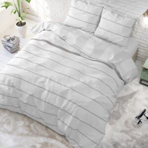 Lenjerie de pat albă cu un model fin 200 x 220 cm 200x220