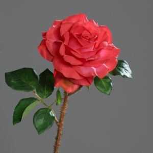 Trandafir artificial rosu - 60 cm