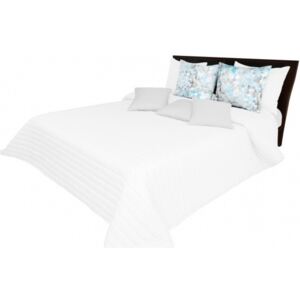 Cuvertură de pat albă cu matlasare Lăţime: 200 cm | Lungime: 220 cm