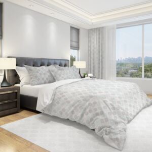 Cuvertură de pat cu model elegant, culoarea gri 3 părți: 1buc 160 cmx200 + 2buc 70 cmx80