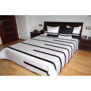 Cuvertură de pat de lux culoarea bej, cu dungi negre 2buc 50x60 Lăţime: 170 cm | Lungime: 210 cm