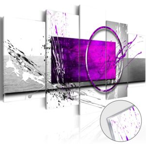 Bimago Imagine pe sticlă acrilică - Purple Expression 200x100 cm