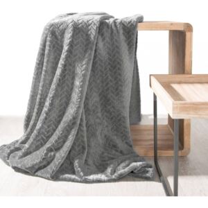Pătură decorativă moale în culoare gri Lăţime: 170 cm | Lungime: 210 cm