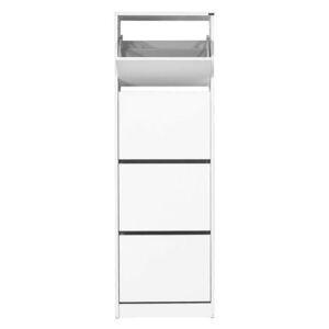 Pantofar Adore, 4 compartimente, capacitate 16 perechi incaltaminte, Alb, 51x157x26 cm