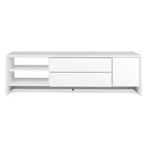 Masă TV cu o ușă, 2 sertare și 2 rafturi Tenzo Profil, alb