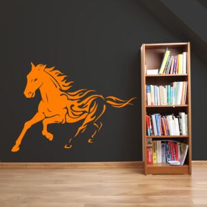 GLIX Horse - autocolant de perete Portocaliu 100 x 70 cm