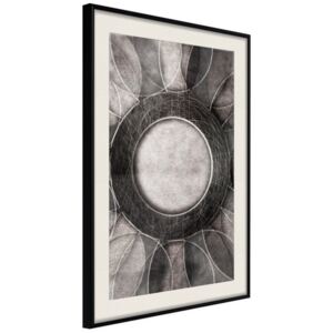 Bimago Tablou înrămat - Circles Cadru negru cu passe-partout 40x60 cm