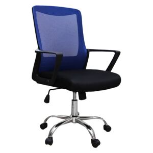 Scaun de birou ergonomic FUSION, mesh, negru/albastru