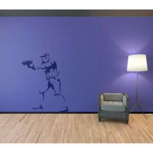 Banksy "Trooper" - autocolant de perete Albastru 50 x 65 cm