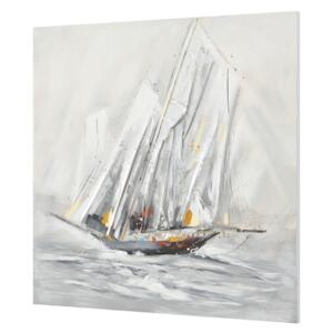[art.work] Tablou pictat manual - vapor - panza in, cu rama ascunsa - 100x100x3,8cm
