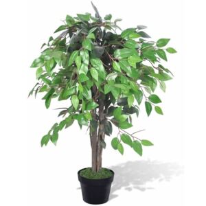 Ficus artificial cu aspect natural și ghiveci 90 cm
