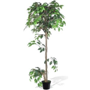 Ficus artificial cu aspect natural și ghiveci 160 cm