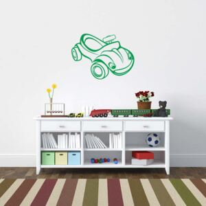 GLIX Little car - autocolant de perete Verde 70 x 50 cm