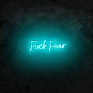 Aplica de Perete Neon Fuck Fear, Albastru