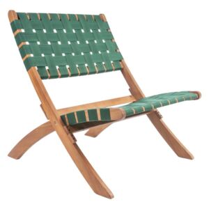 Scaun din lemn de salcâm Leitmotiv Weave, verde