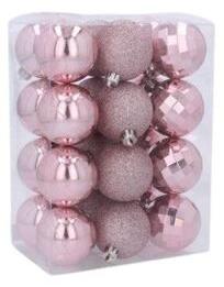Globuri de Crăciun pentru brad 5cm 24buc Pink