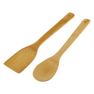 Set spatulă și lingură din bambus Unimasa, lungime 30 cm