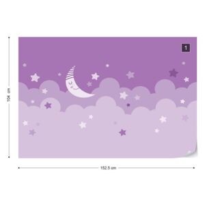GLIX Fototapet - Sleepy Skies in Purple Tapet nețesute - 152,5x104 cm