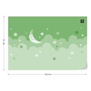GLIX Fototapet - Sleepy Skies in Green Tapet nețesute - 152,5x104 cm