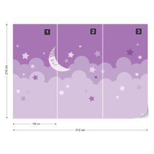 GLIX Fototapet - Sleepy Skies in Purple Tapet nețesute - 312x219 cm